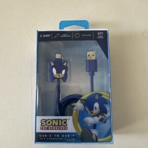 Sonic The Hedgehog 5 FT USB-C to USB-A Cable